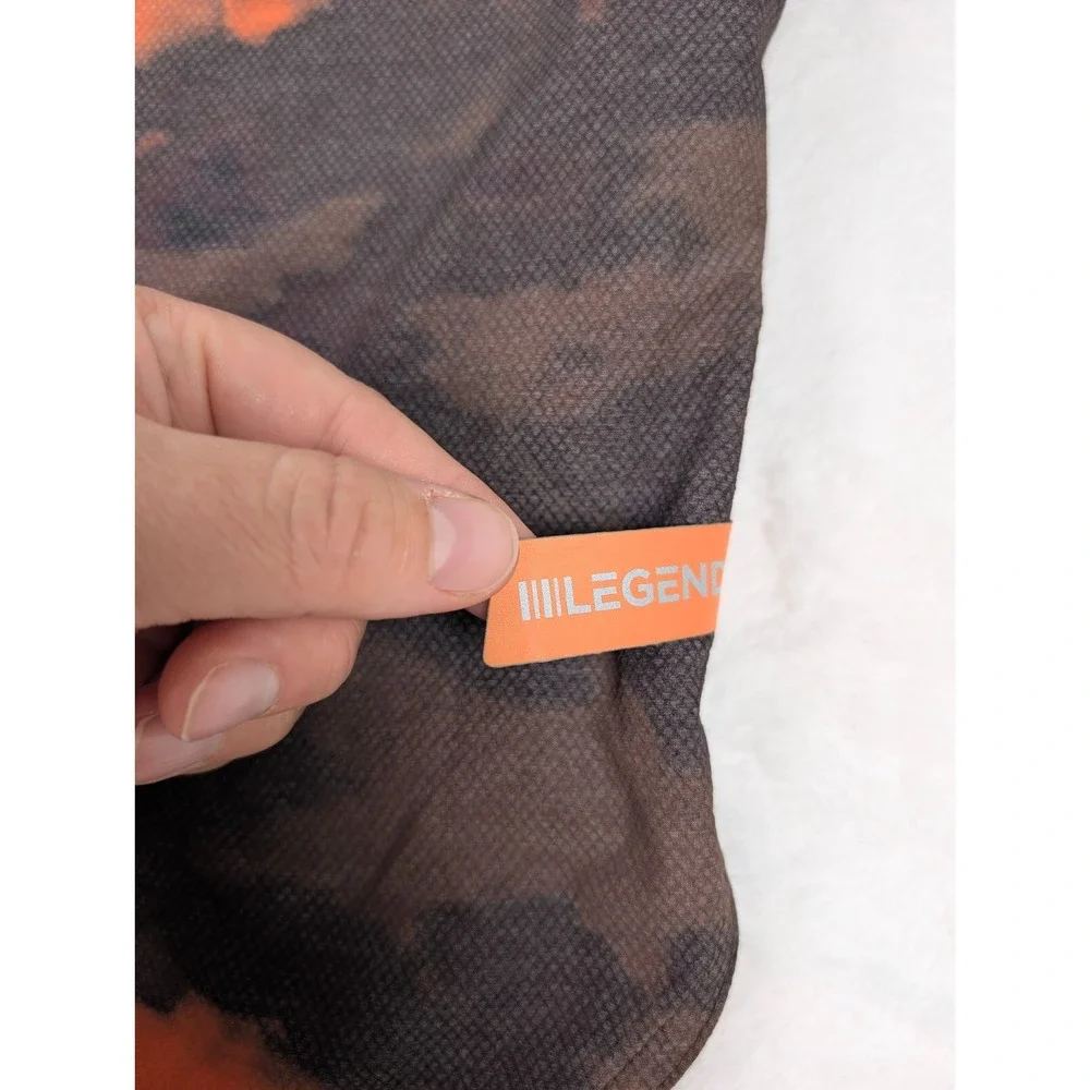 Legends‎ Luka Shorts Mens 2XL Orange Brown Tie Dye Lined Athletic